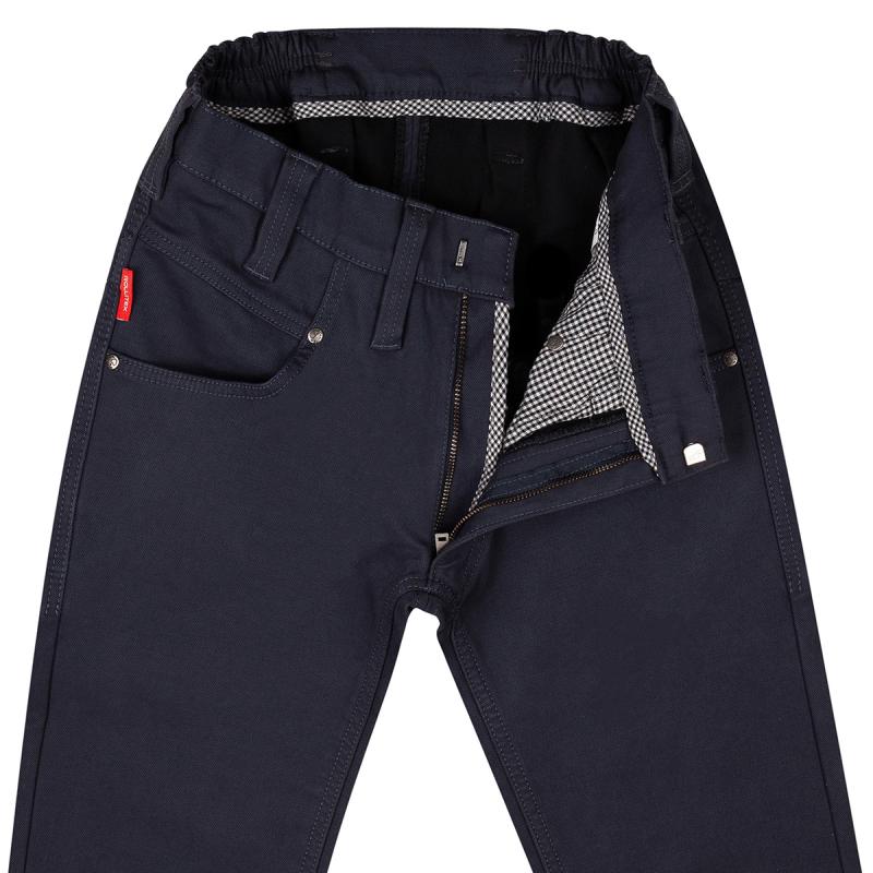 Thermo-Chino Regular-Fit mit edler Weboptik 