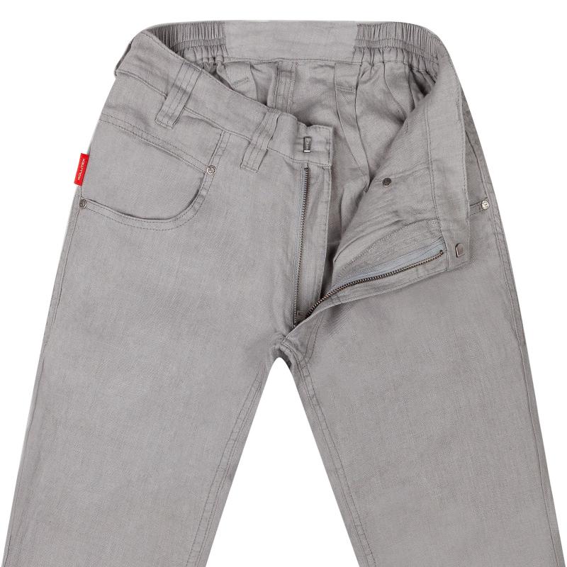 Slim-Fit Hose aus Leinen 