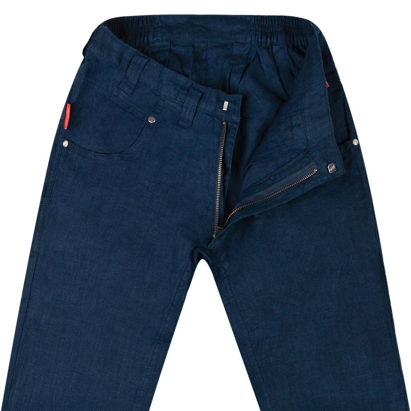 Slim-Fit Hose aus Leinen 